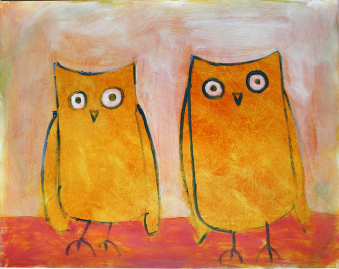 2 Yellow Owlets
