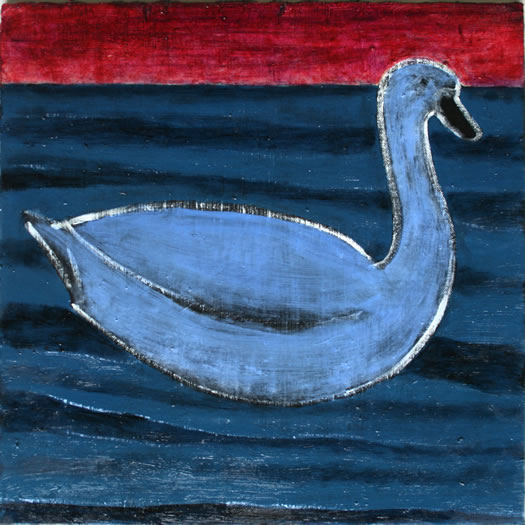 Blue Swan on the Ripples